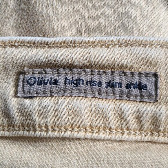 Citizens of Humanity Olivia High Rise Slim Ankle Jeans Tan Sz 29 Button Fly - Picture 5 of 11